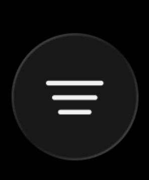 iOS 26 circular button on a black background